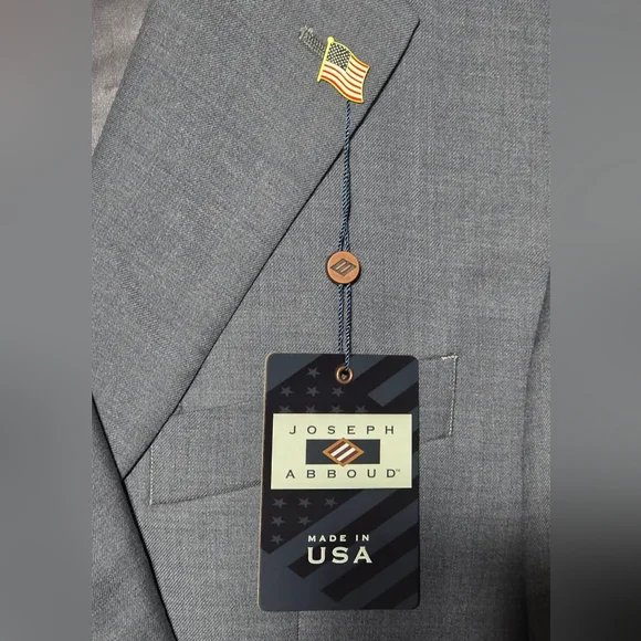 NEW Suit Jacket 46L + Pants 32W Made in USA Tailored Fit FULL SUIT Joseph Abboud - Picture 5 of 5